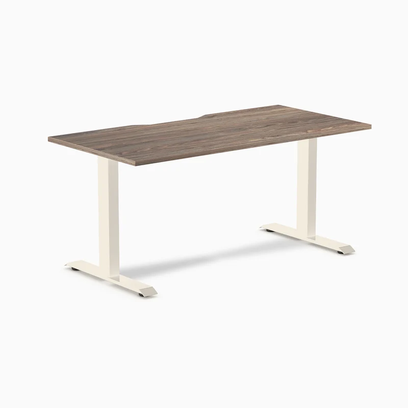 Desky Zero Scalloped Laminate Office Desk