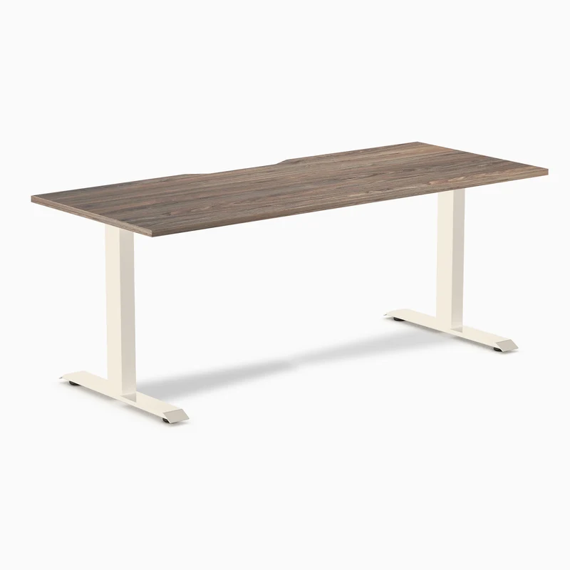 Desky Zero Scalloped Laminate Office Desk