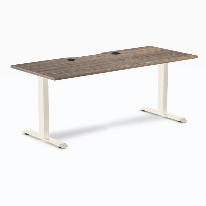 Desky Zero Scalloped Laminate Office Desk
