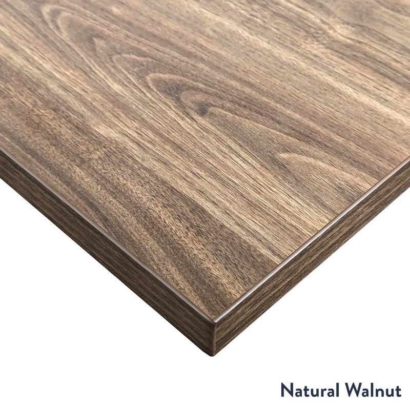 Desky Dual Scalloped Laminate Sit Stand Desk