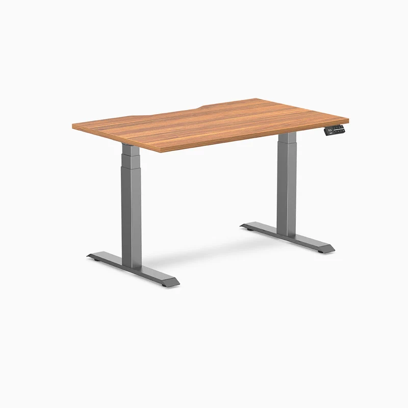 Desky Dual Scalloped Laminate Sit Stand Desk