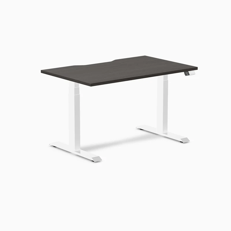 Desky Dual Scalloped Laminate Sit Stand Desk