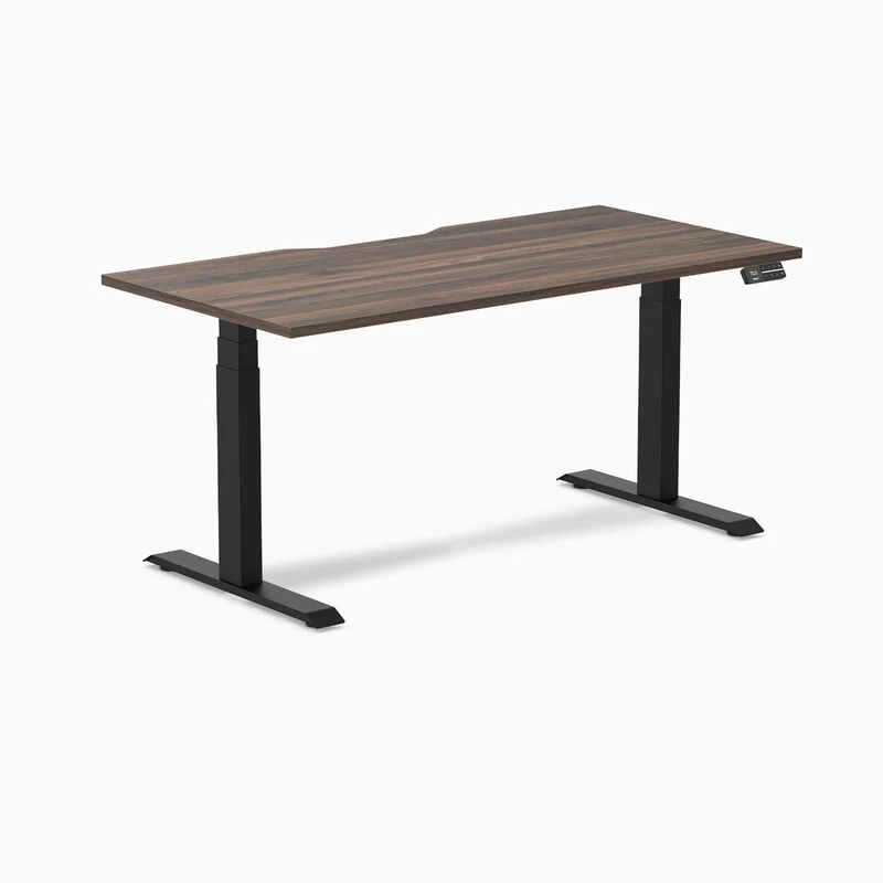 Desky Dual Scalloped Laminate Sit Stand Desk