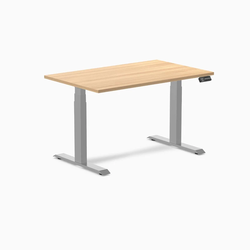 Desky Dual Scalloped Laminate Sit Stand Desk