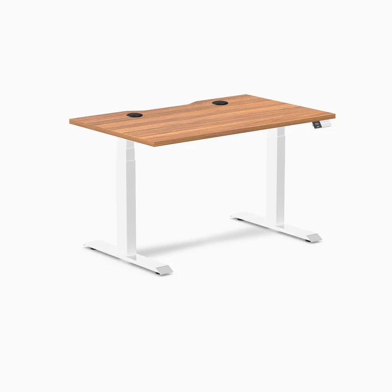 Desky Dual Scalloped Laminate Sit Stand Desk