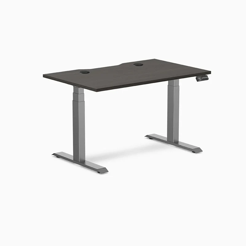Desky Dual Scalloped Laminate Sit Stand Desk