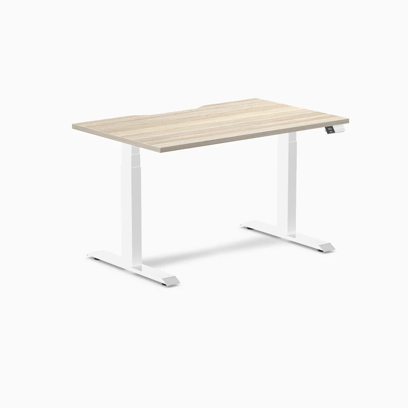 Desky Dual Scalloped Laminate Sit Stand Desk