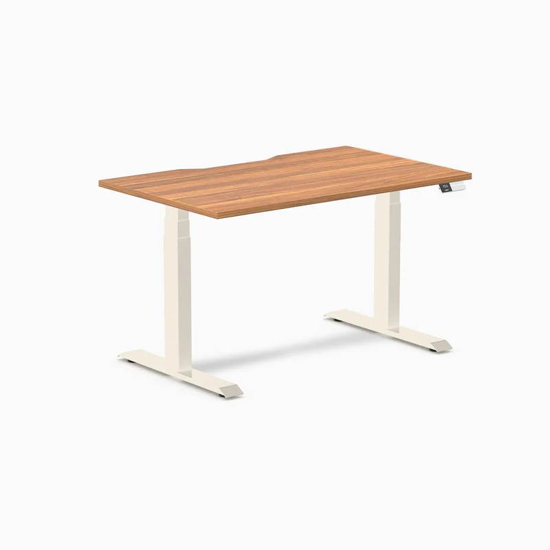 Desky Dual Scalloped Laminate Sit Stand Desk