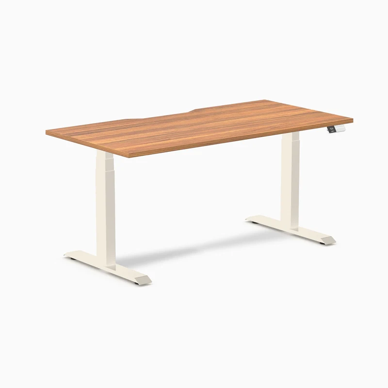 Desky Dual Scalloped Laminate Sit Stand Desk