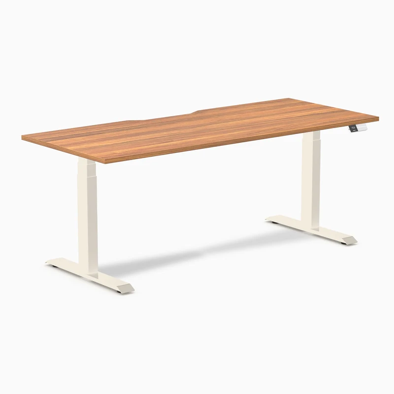 Desky Dual Scalloped Laminate Sit Stand Desk