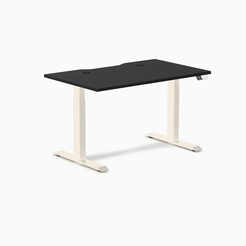 Desky Dual Scalloped Laminate Sit Stand Desk