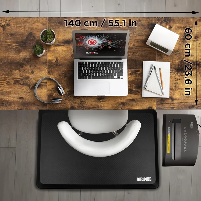 Duronic CD140 BO Bureau Assis-Debout électrique Complet avec Plateau de 140 cm Hauteur Ajustable de 72 à 118 cm Charge maximale de 70 kg Poste Travail Assis Debout Domicile télétravail Bureau