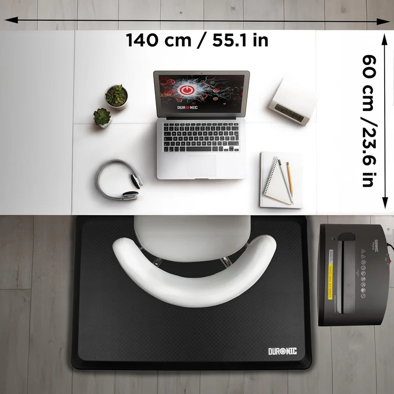 Duronic CD140 BW Bureau Assis-Debout électrique Complet avec Plateau de 140 cm Hauteur Ajustable de 72 à 118 cm Charge maximale de 70 kg Poste Travail Assis Debout Domicile télétravail Bureau