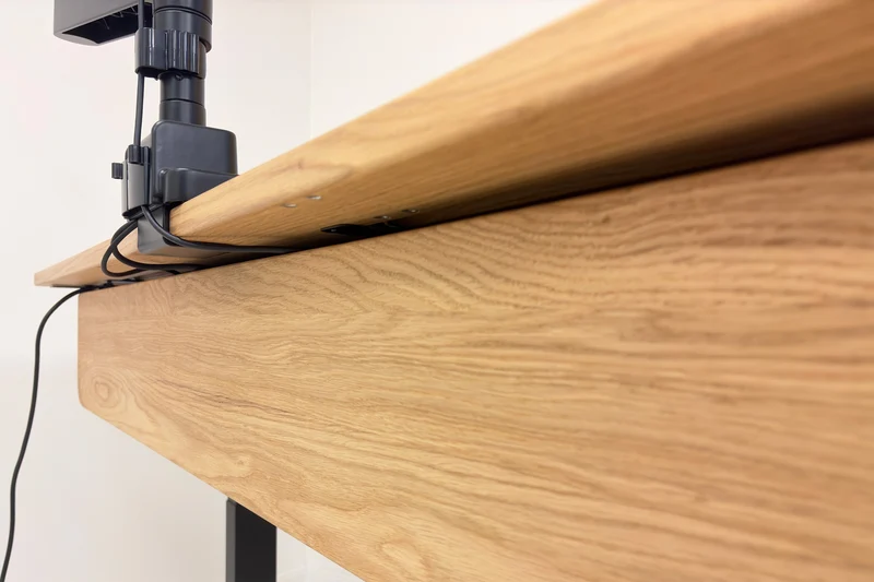 Wooden cover for cable management unit