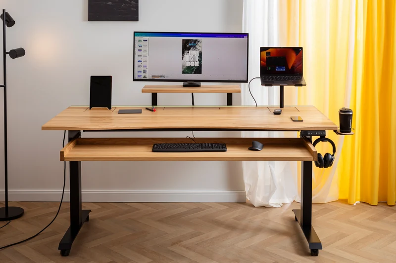 Wooden keyboard tray