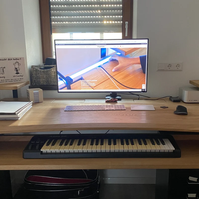 Wooden keyboard tray