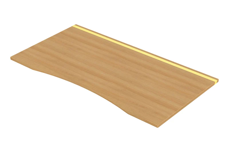 Oak desk top with epoxy LED light
