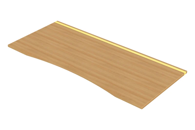 Oak desk top with epoxy LED light