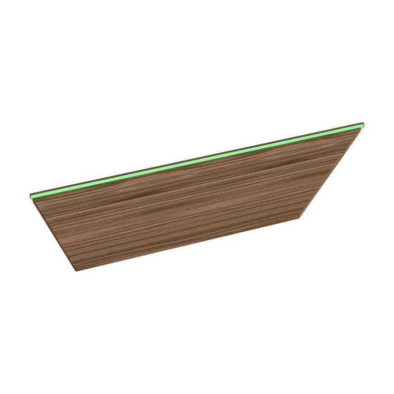 L shaped corner sit-stand desk with epoxy LED light