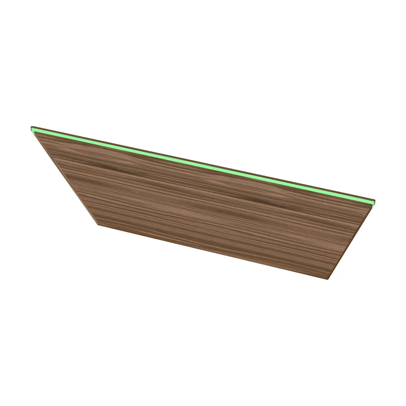 L shaped corner sit-stand desk with epoxy LED light
