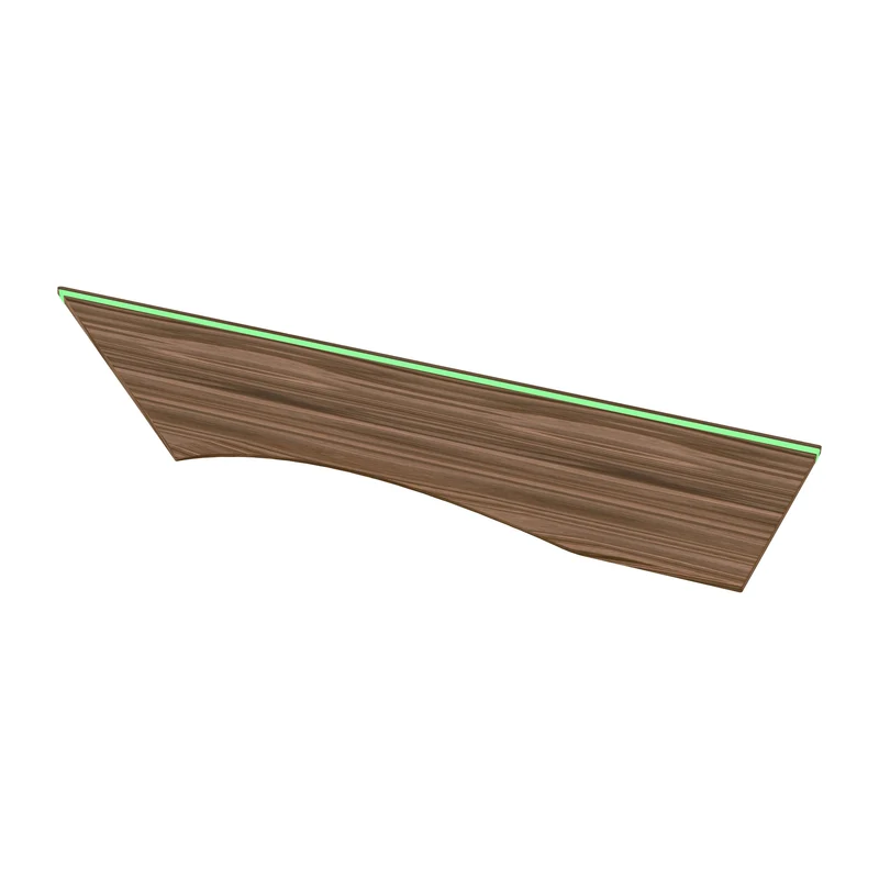 L shaped corner desk with epoxy LED light