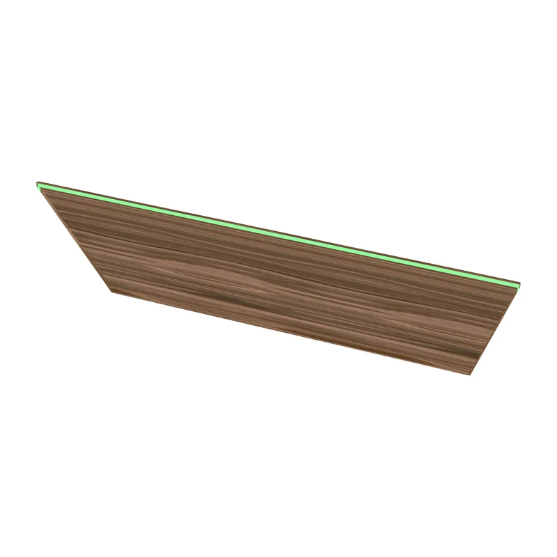 L shaped corner desk with epoxy LED light