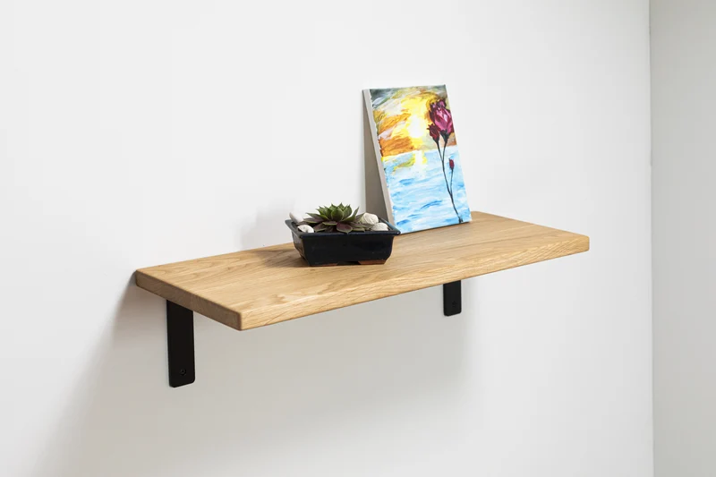 Wooden wall shelf