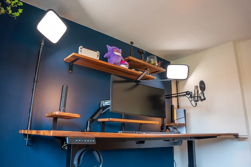 Wooden wall shelf