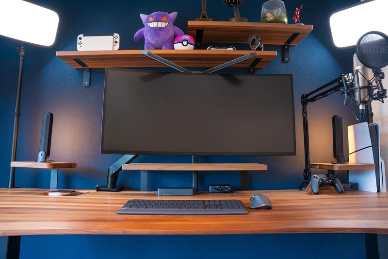 Wooden wall shelf