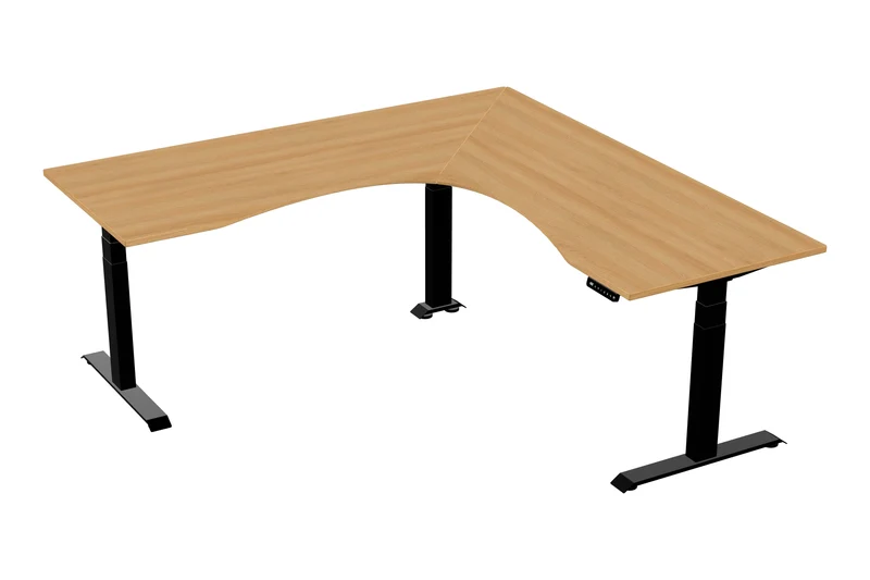 L shaped corner sit-stand desk