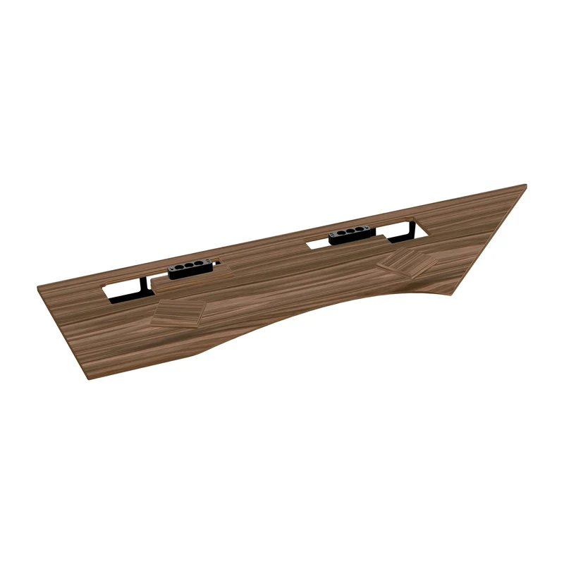 L shaped corner sit-stand desk with extended cable management