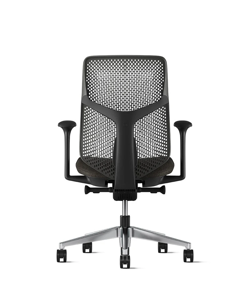 Siège de bureau Verus à dossier Triflex* Noir en aluminium poli
