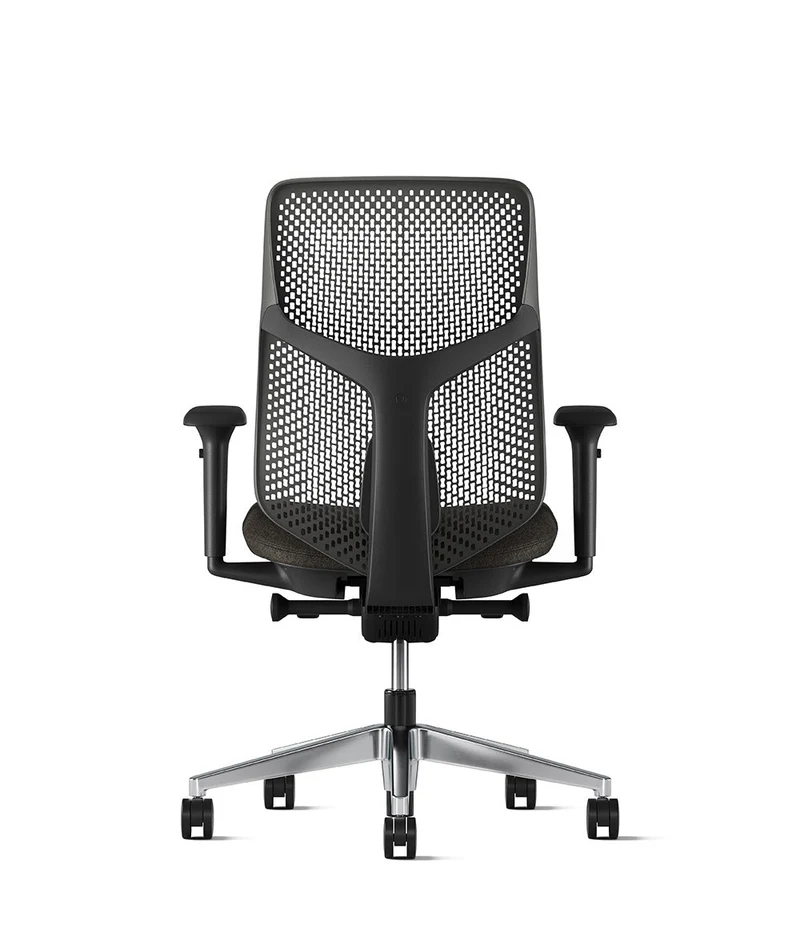 Siège de bureau Verus à dossier Triflex* Noir en aluminium poli