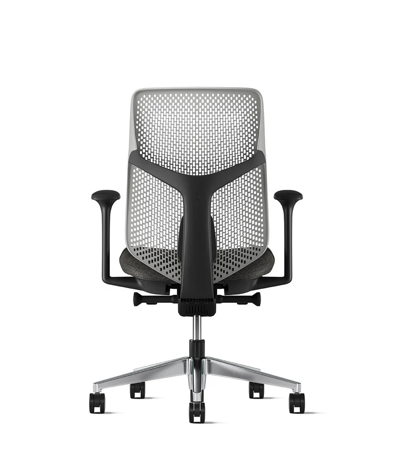 Siège de bureau Verus à dossier Triflex* Noir en aluminium poli