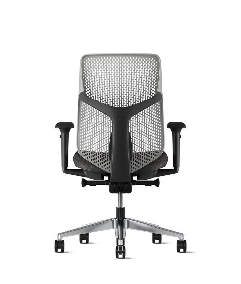 Siège de bureau Verus à dossier Triflex* Noir en aluminium poli