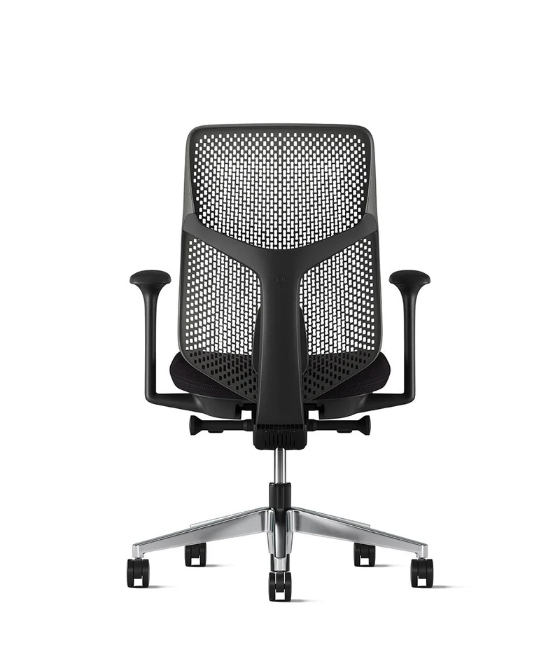 Siège de bureau Verus à dossier Triflex* Noir en aluminium poli