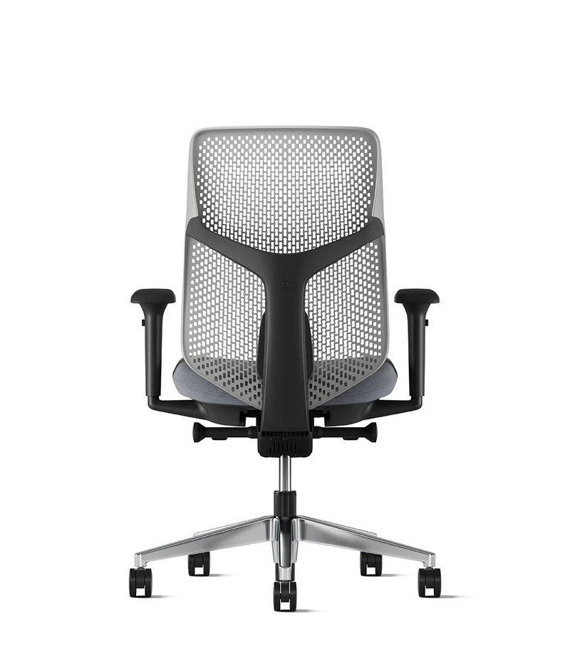 Siège de bureau Verus à dossier Triflex* Noir en aluminium poli