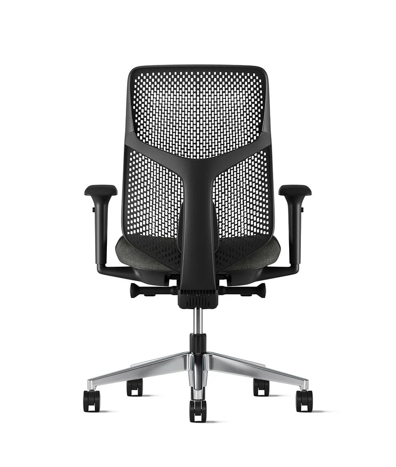 Siège de bureau Verus à dossier Triflex* Noir en aluminium poli