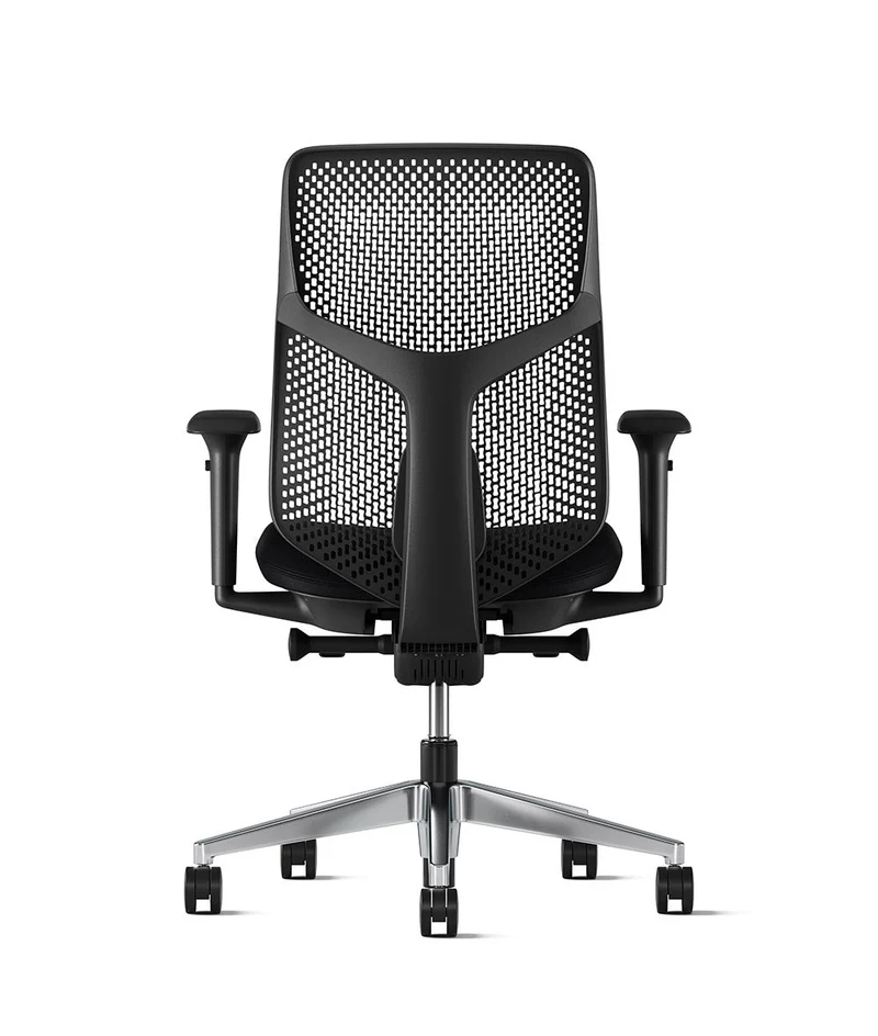 Siège de bureau Verus à dossier Triflex* Noir en aluminium poli