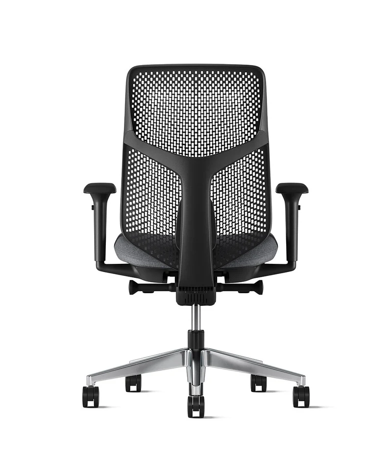 Siège de bureau Verus à dossier Triflex* Noir en aluminium poli