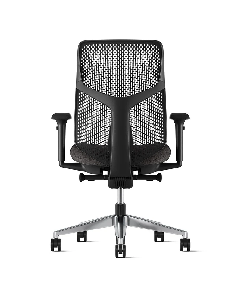 Siège de bureau Verus à dossier Triflex* Noir en aluminium poli