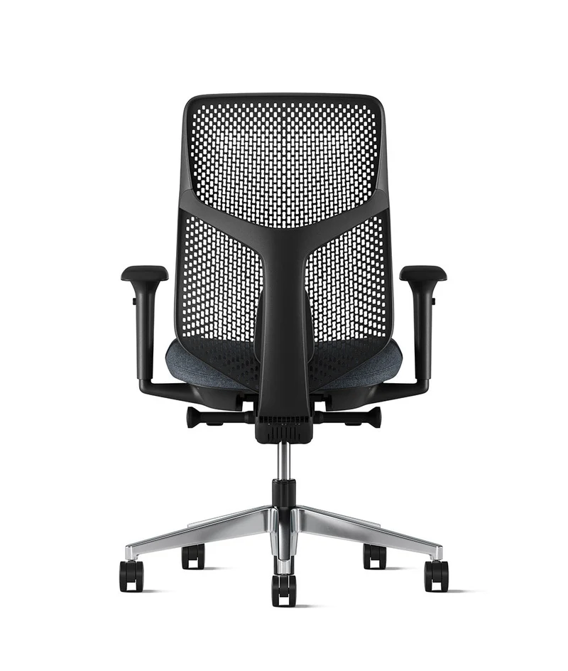 Siège de bureau Verus à dossier Triflex* Noir en aluminium poli