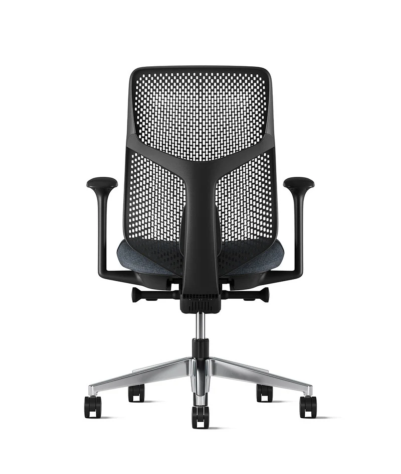 Siège de bureau Verus à dossier Triflex* Noir en aluminium poli