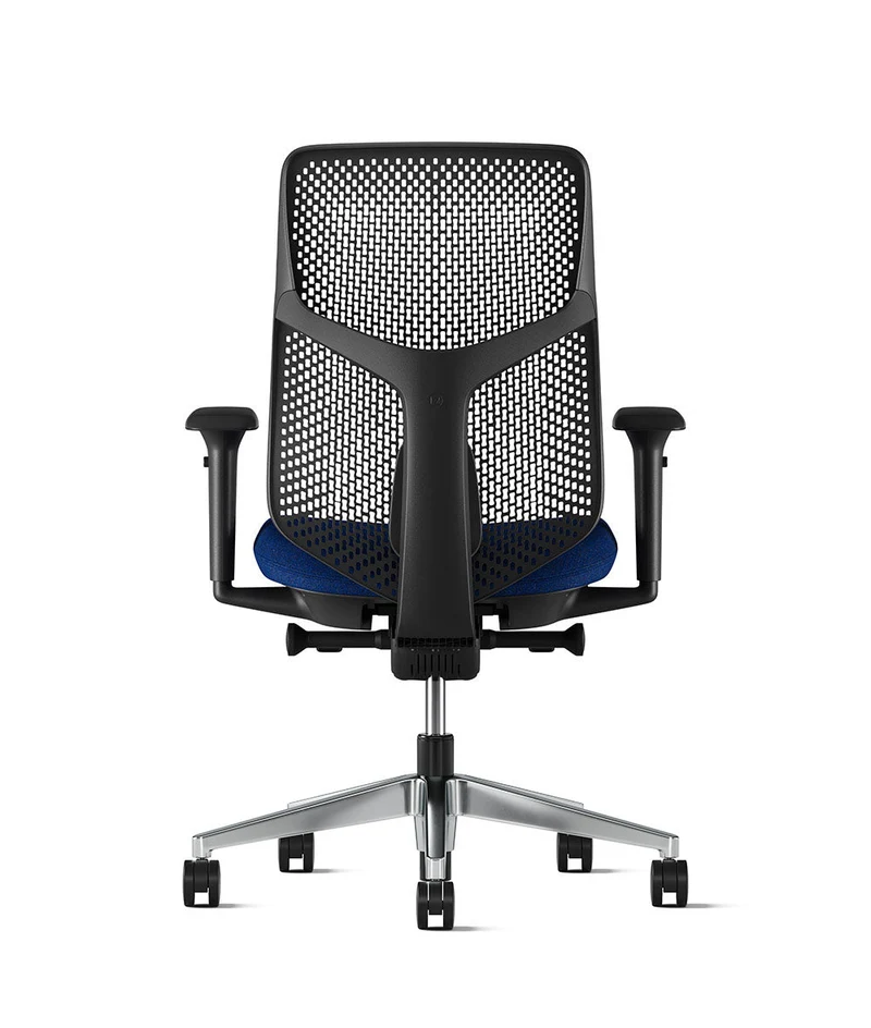 Siège de bureau Verus à dossier Triflex* Noir en aluminium poli
