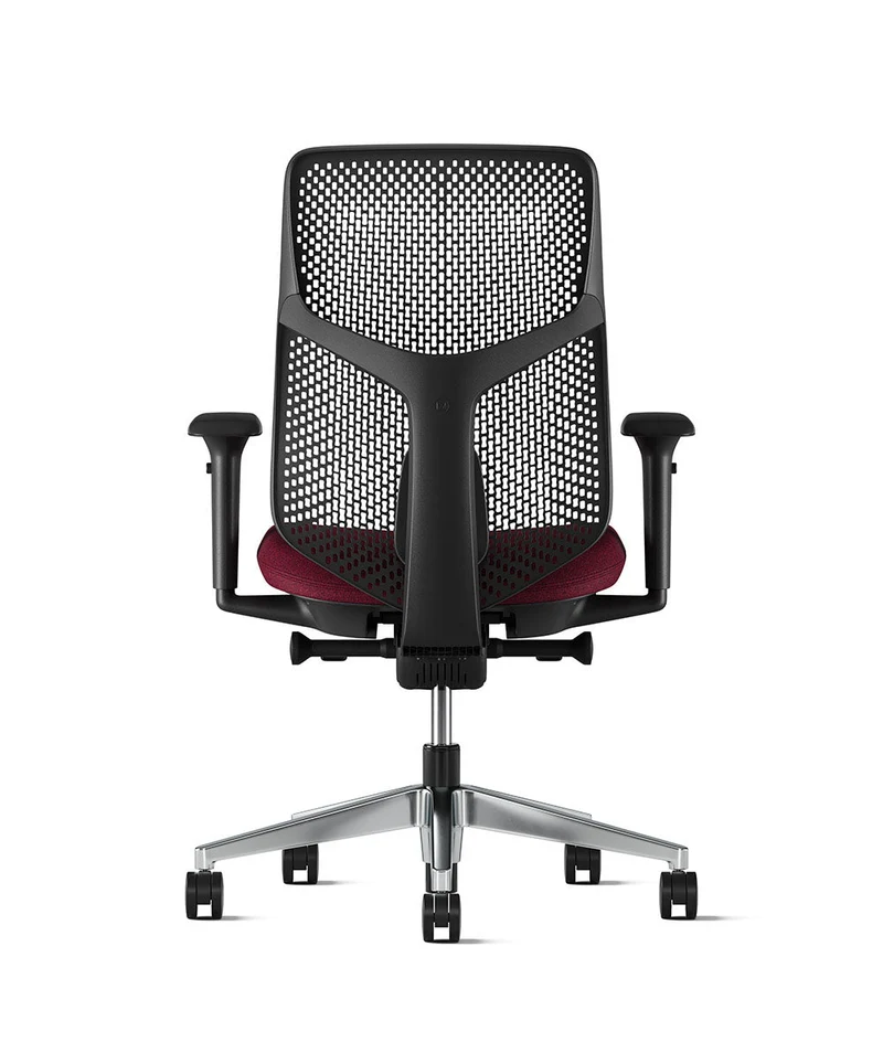 Siège de bureau Verus à dossier Triflex* Noir en aluminium poli