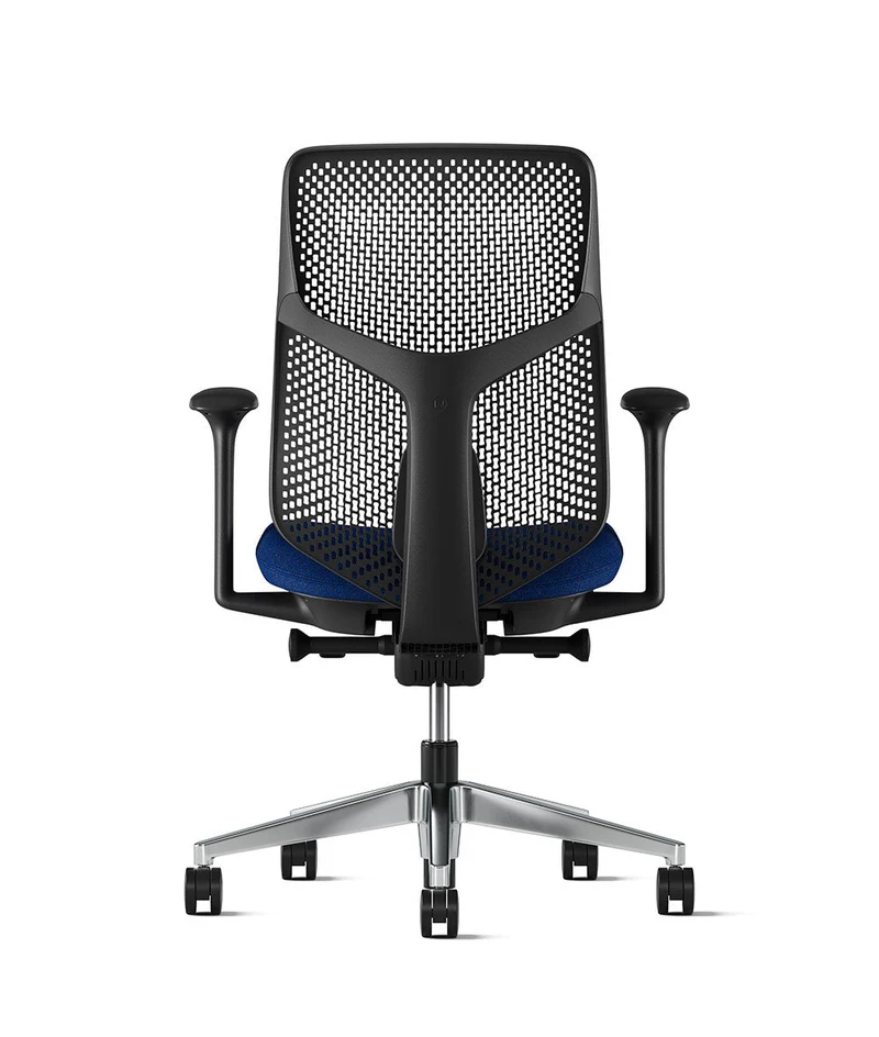 Siège de bureau Verus à dossier Triflex* Noir en aluminium poli