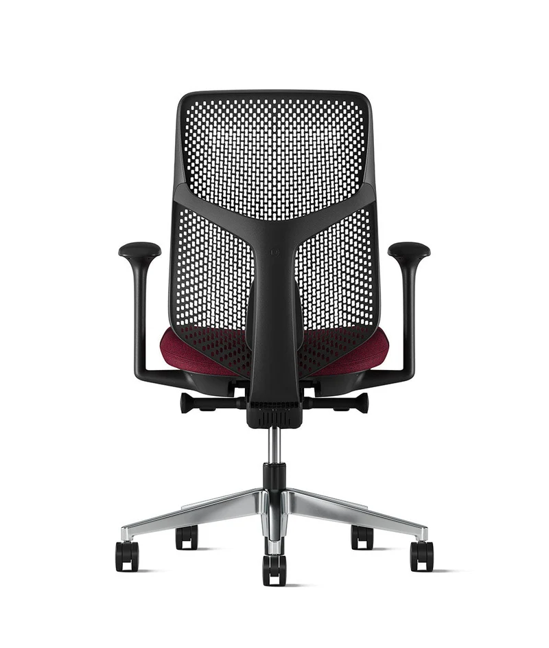 Siège de bureau Verus à dossier Triflex* Noir en aluminium poli