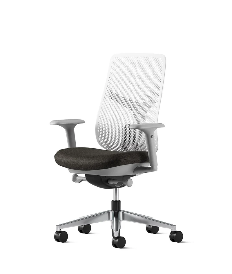 Siège de bureau Verus à dossier Triflex* Mineral en aluminium poli
