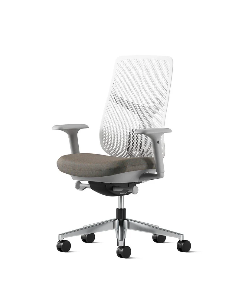 Siège de bureau Verus à dossier Triflex* Mineral en aluminium poli