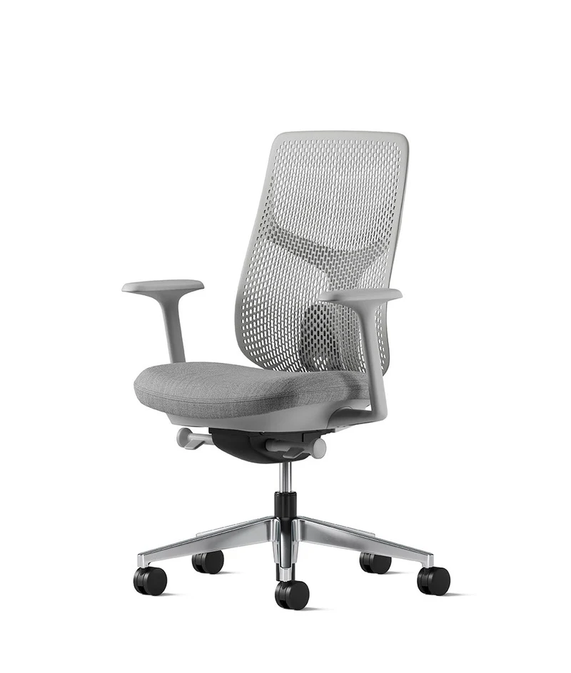Siège de bureau Verus à dossier Triflex* Mineral en aluminium poli